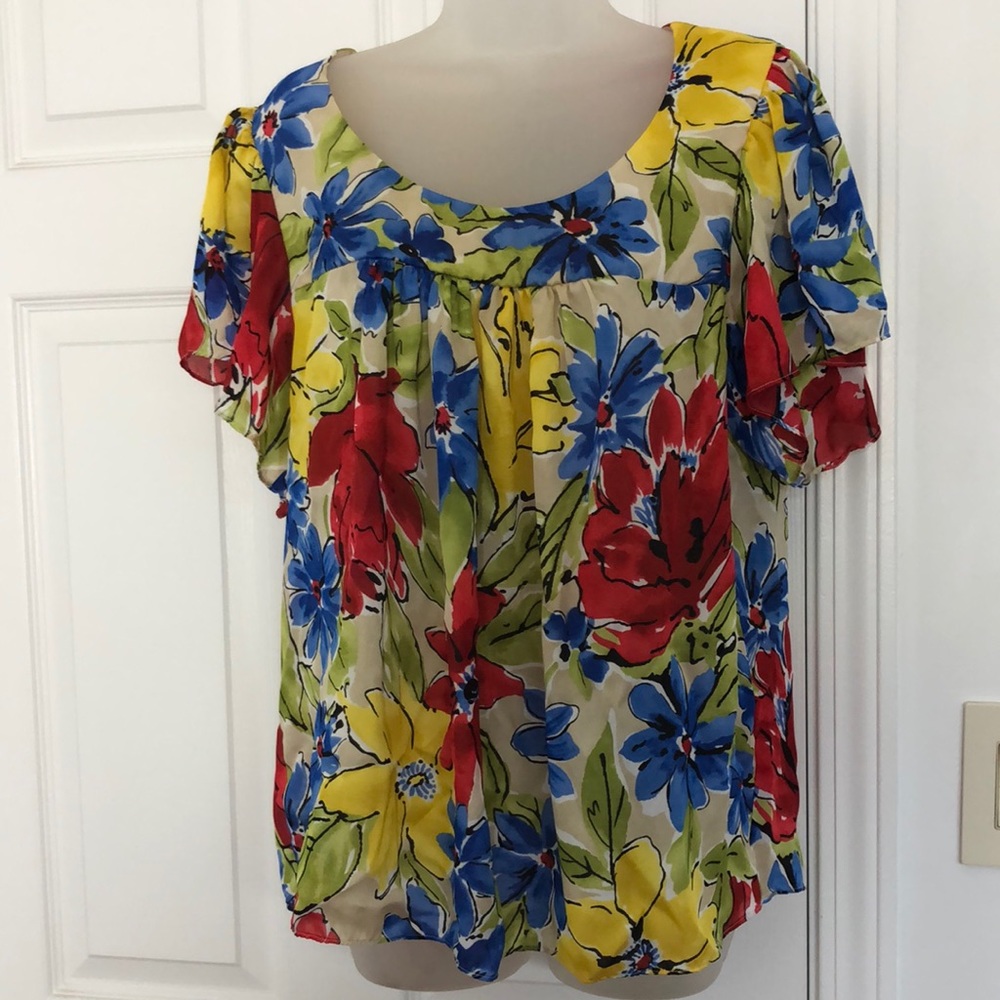 Rafael Pullover Styling, Scoop neck, Shirt sleeve Blouse